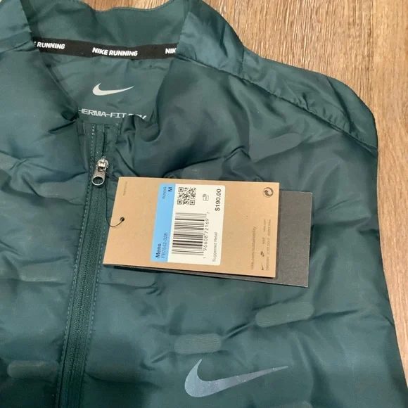 Nike Therma-FIT Down Fill Repel AeroLoft Running Vest Teal FB7542-328 Men's SZ M - Picture 7 of 11